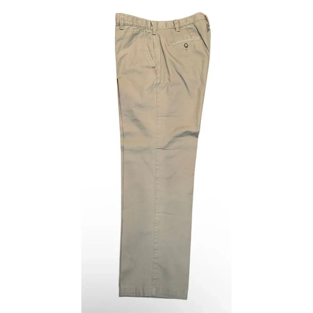 IZOD Saltwater Flat Front Chino Pant Khaki Slim Fit 36X32